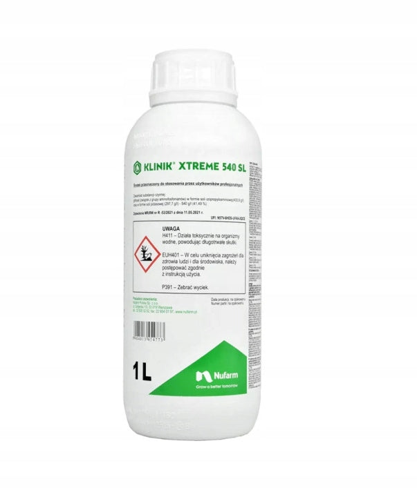 CLINIC XTREME 540SL 1L GLYPHOSATE fights weeds VERY STRONG