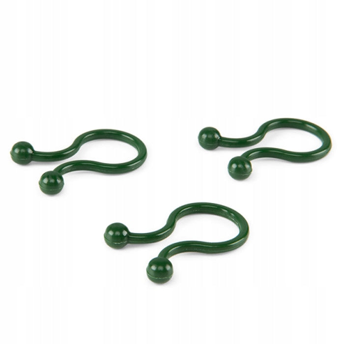 CLIPS CLASPS FOR FIXING TOMATO STEM PLANTS GREEN 50 PIECES Color green