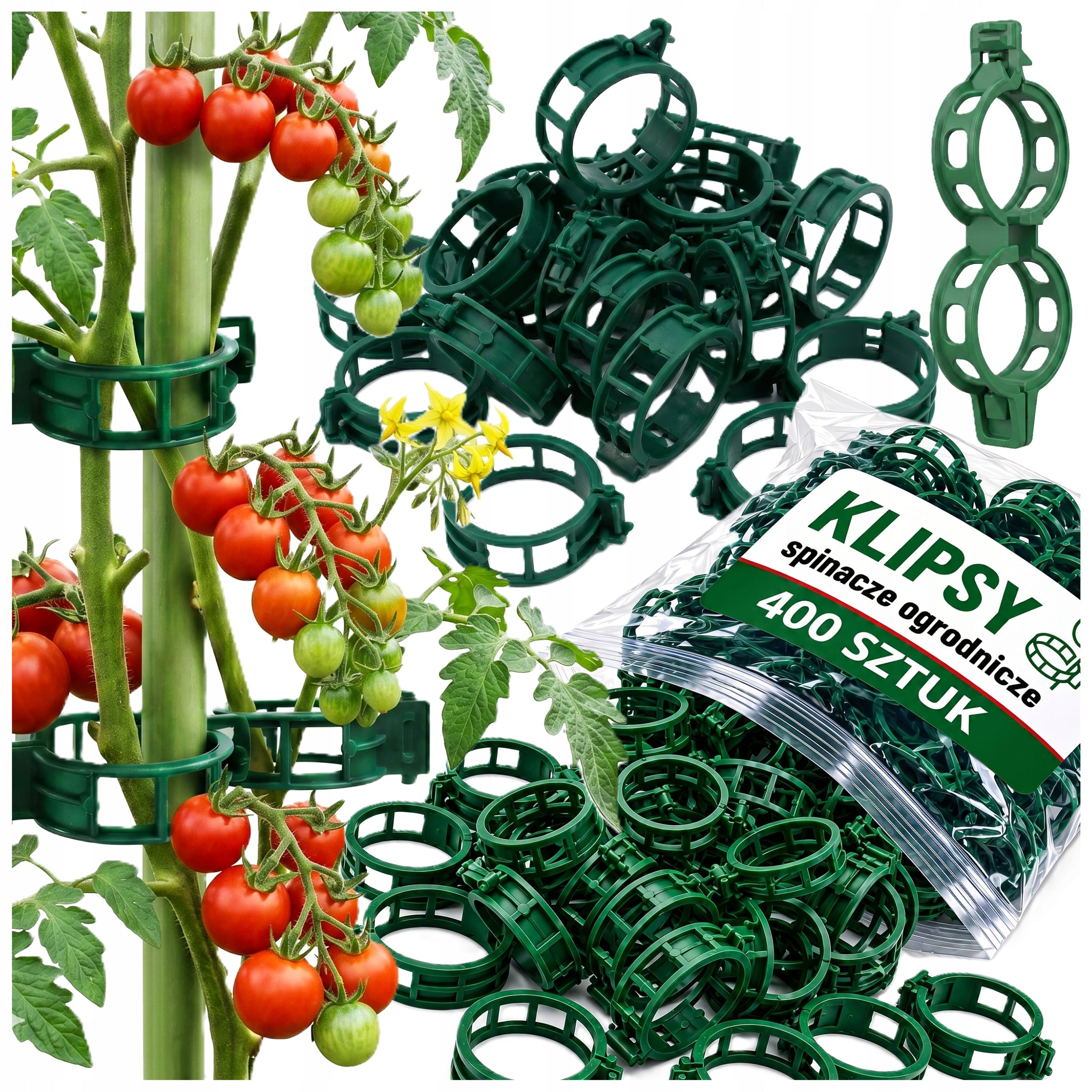 CLIPS CLASPS GARDEN HANDLES TOMATO CLIPS STEMS 400 pieces
