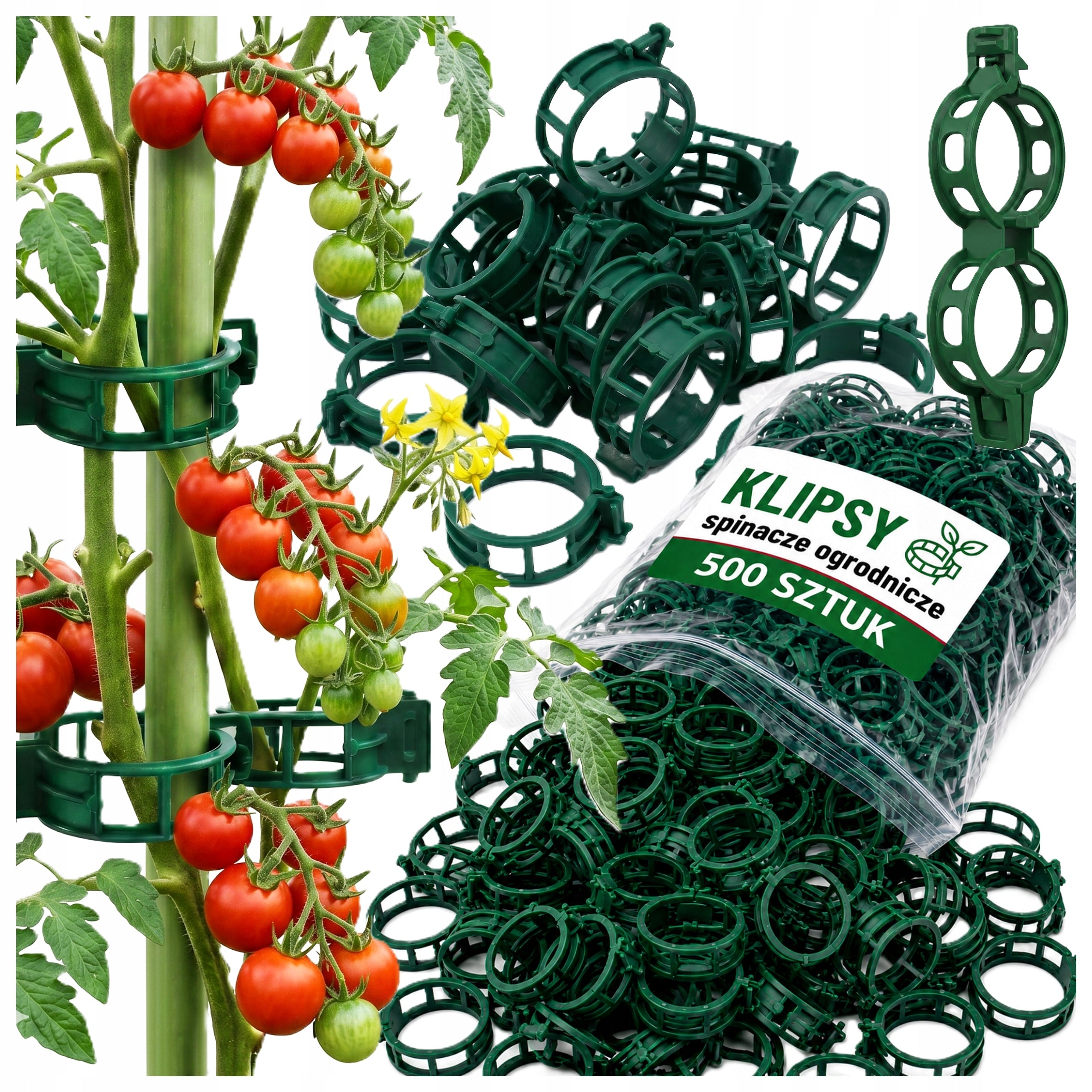 CLIPS CLASPS GARDEN HANDLES TOMATO CLIPS STEMS 500 pieces