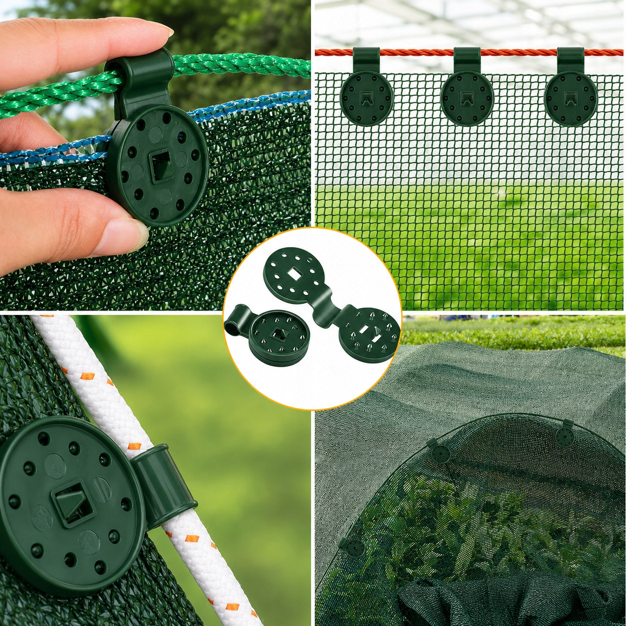 CLIPS FOR SHADING MESH MOUNTING CLAMPS GREEN 50 PCS Manufacturer no brand