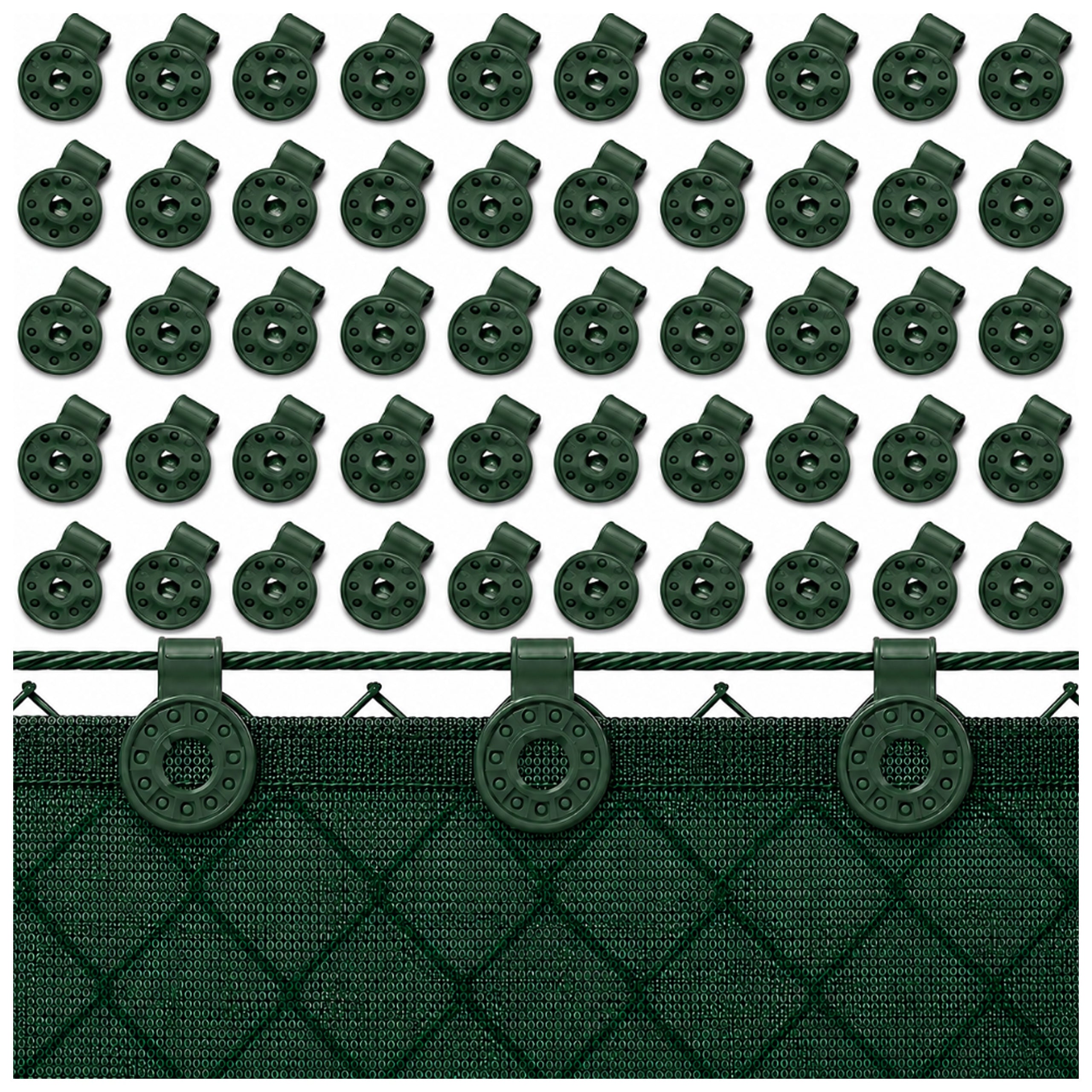 CLIPS FOR SHADING MESH MOUNTING CLAMPS GREEN 50 PCS