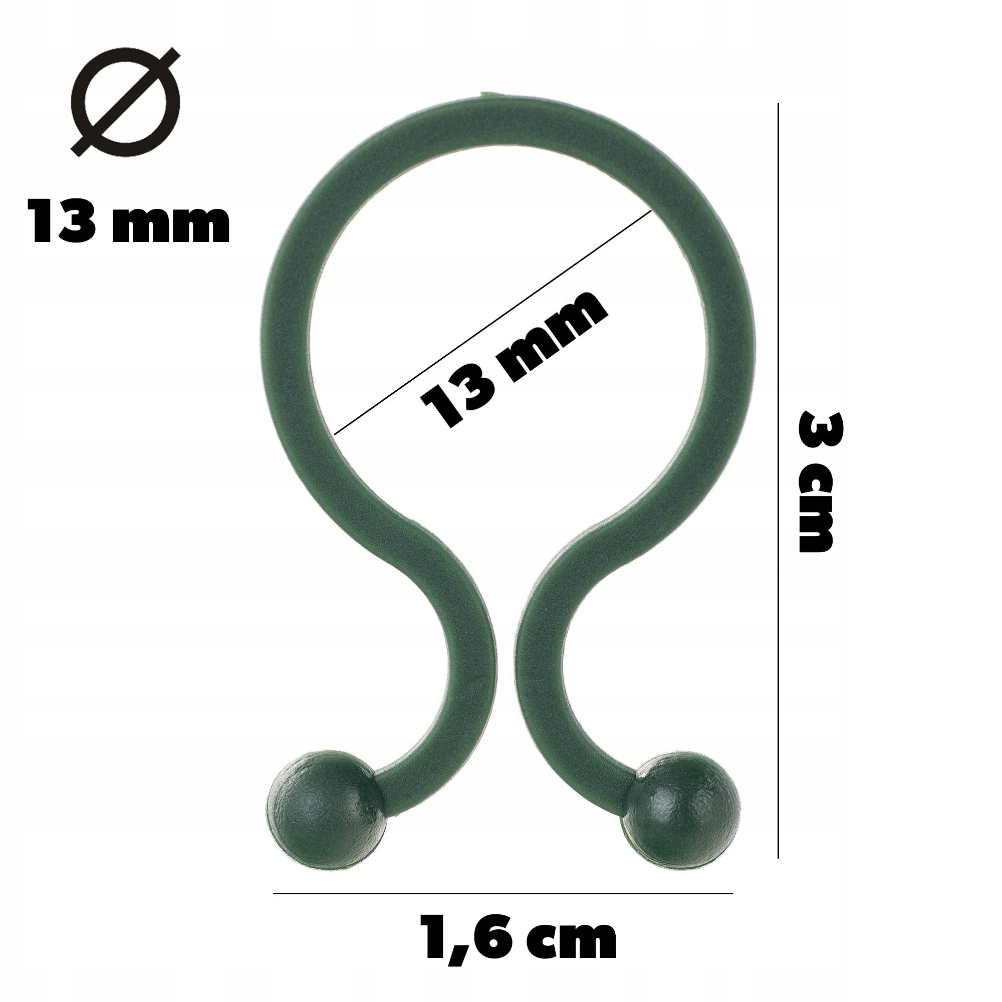 CLIPS FOR TOMATO PLANTS, BEAN STEM FASTENINGS, 13mm, 50pcs Manufacturer code K10717