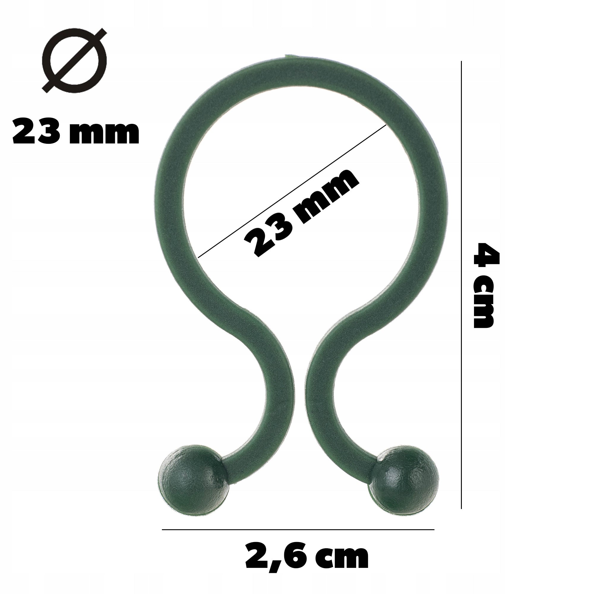 CLIPS FOR TOMATO PLANTS, BEAN STEM FASTENINGS, 23mm, 50pcs Manufacturer code K10719