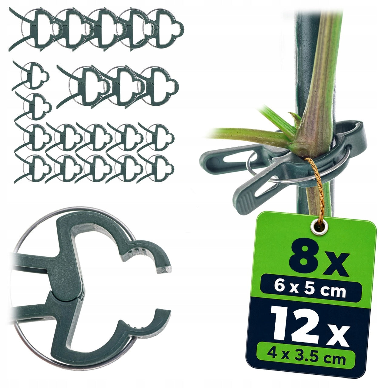 CLIPS FOR TOMATO PLANTS SHOTS BEAN STEM CLIPS CLIP 20pcs
