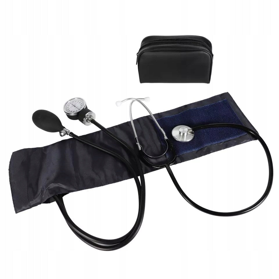 CLOCK BLOOD PRESSURE MONITOR WITH MECHANICAL MEDICAL STETHOSCOPE
