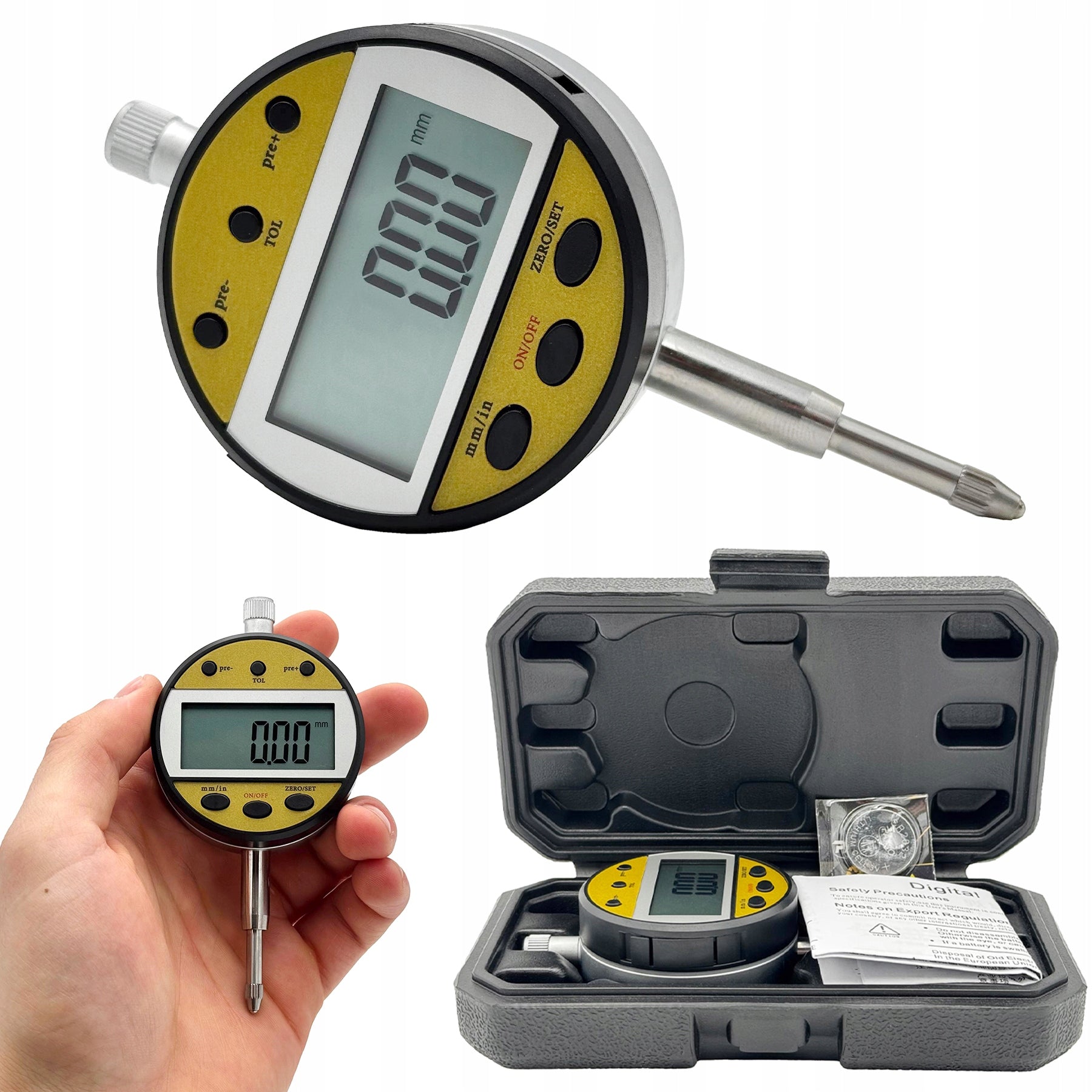 CLOCK SENSOR DIGITAL RANGE 0-25.4mm PER TRIPOD