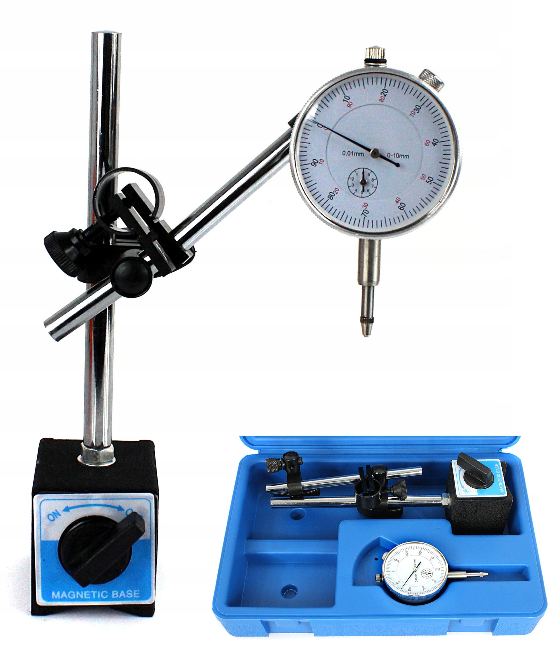 CLOCK SENSOR + TRIPOD FOR CHECKING THE BEATING OF DISCS IN THE CASE