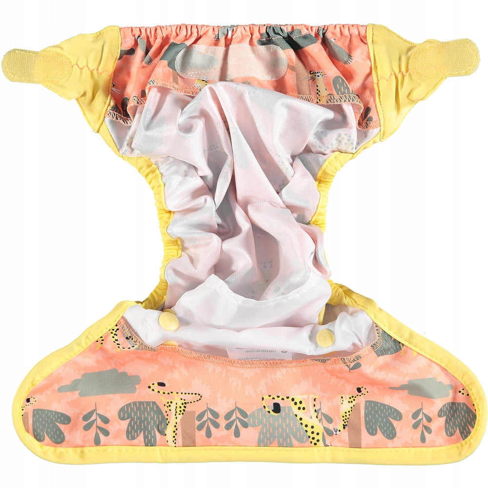 CLOSE Velcro diaper swaddle 3-16kg Cheetah Diapers type reusable