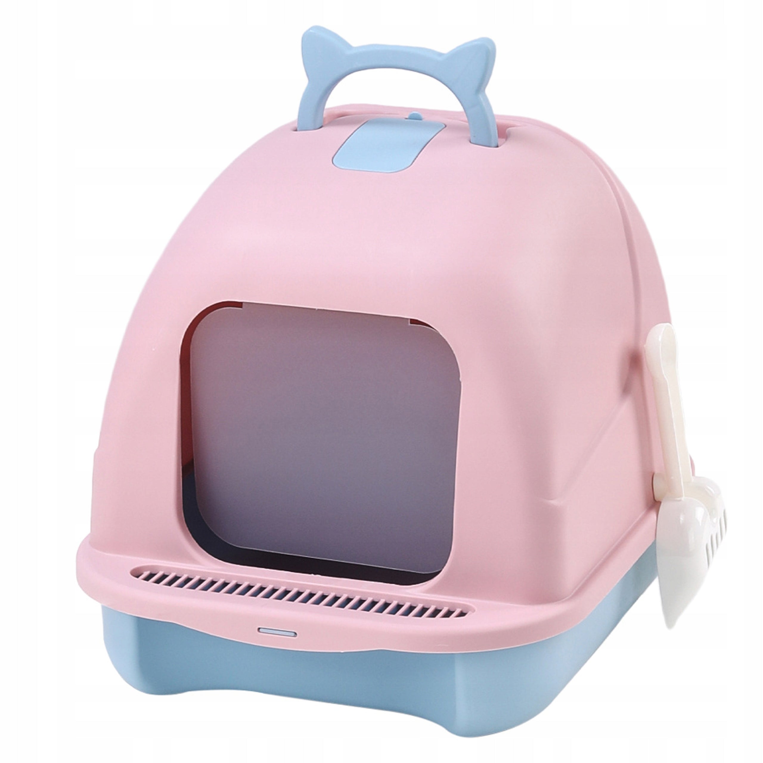 CLOSED CAT LITTER BOX with filter and spatula