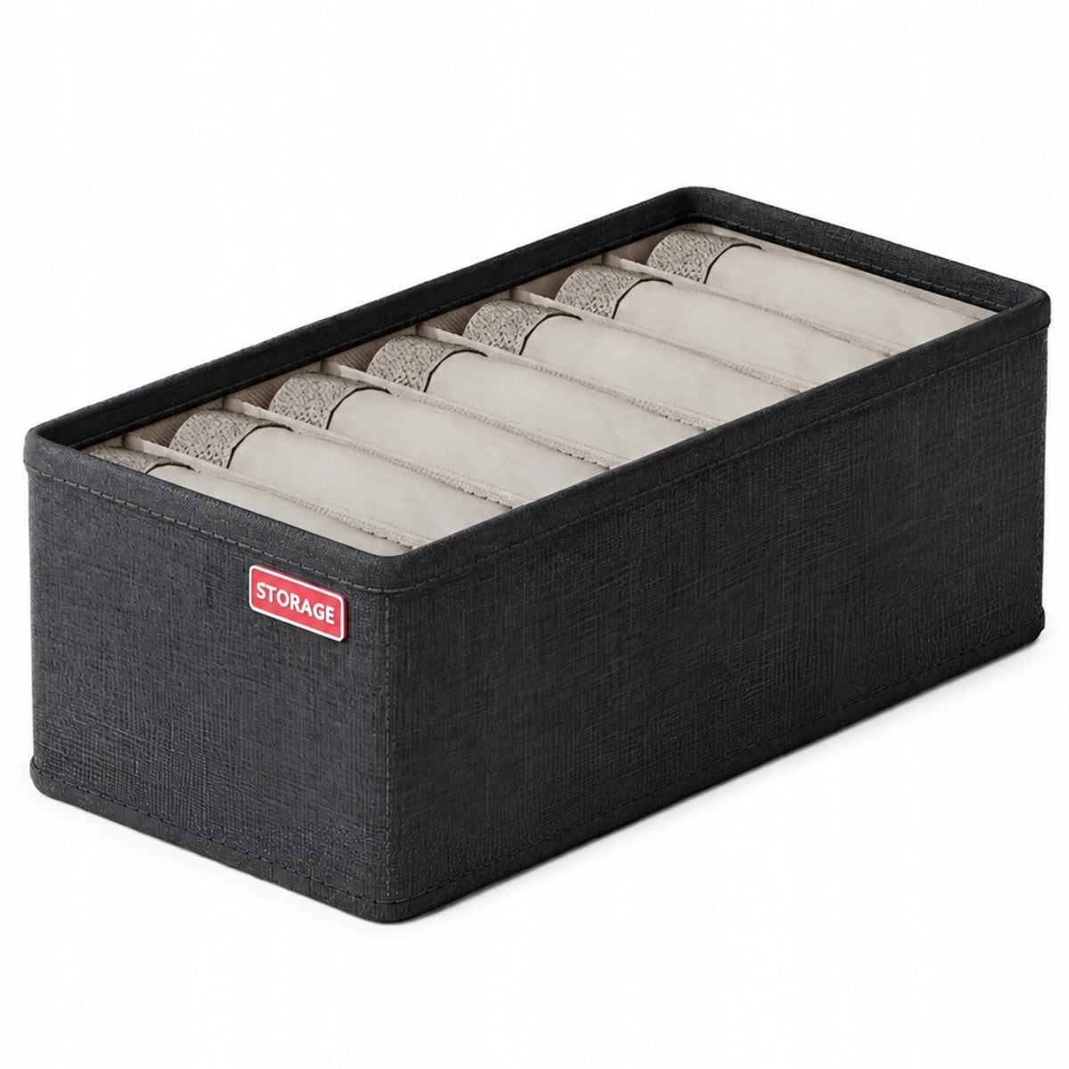 CLOSET DRAWER ORGANIZER UNDERWEAR BOX SOCKS BRAS 7 COMPARTMENTS