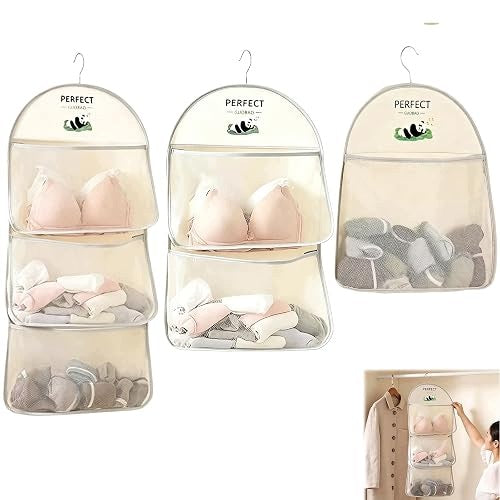 CLOSET HANGING ORGANIZER SET OF 3 PIECES OXFORD FABRIC FOR CLOTHES