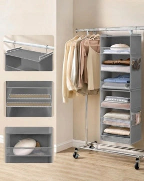 CLOSET HANGING ORGANIZER SPLIT SHELF FOLDING RCH007G01 Brand Songmics