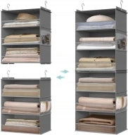 CLOSET HANGING ORGANIZER SPLIT SHELF FOLDING RCH007G01