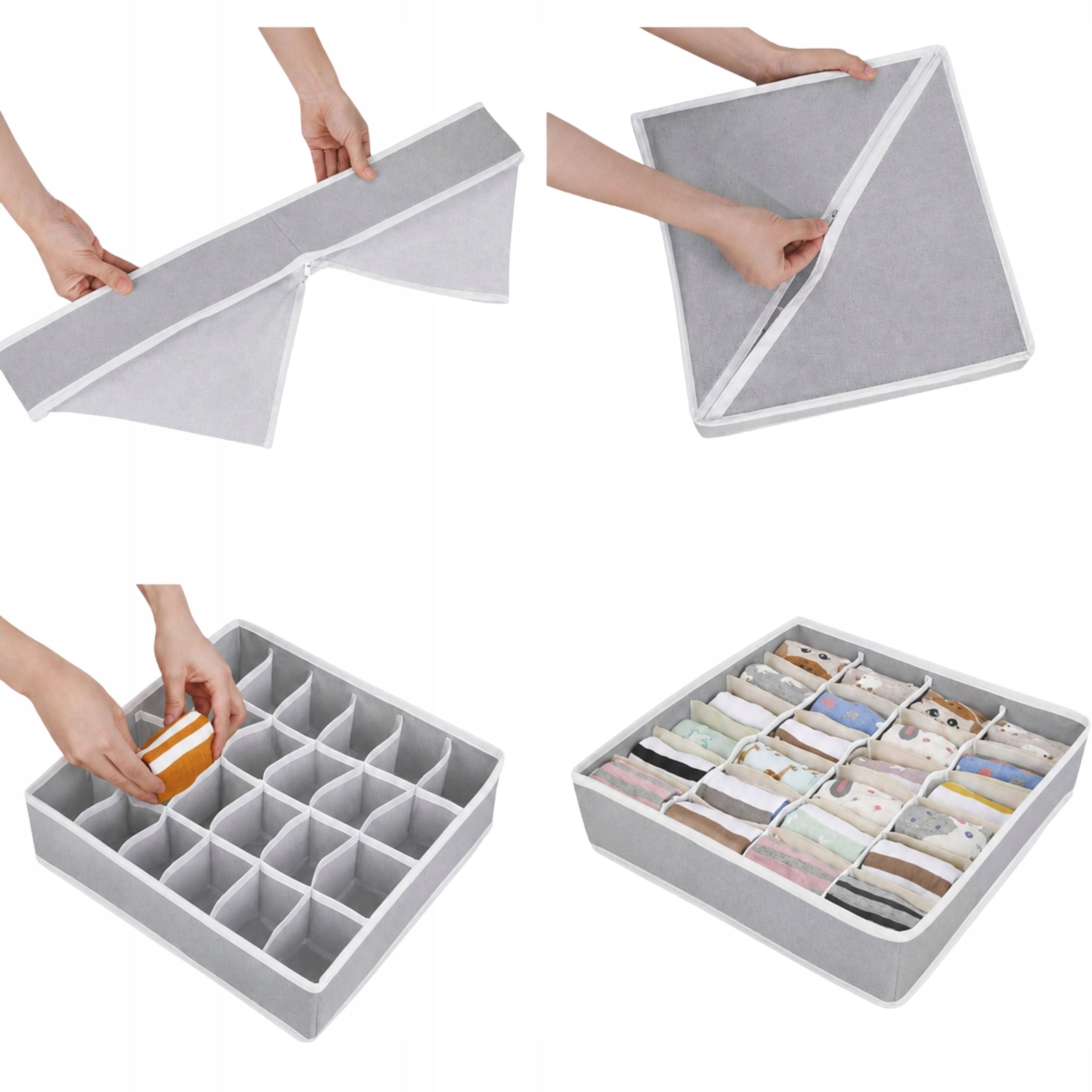 CLOSET ORGANIZER SOCK DRAWERS UNDERWEAR FOLDING 24 COMPARTMENTS Brand Verk Group