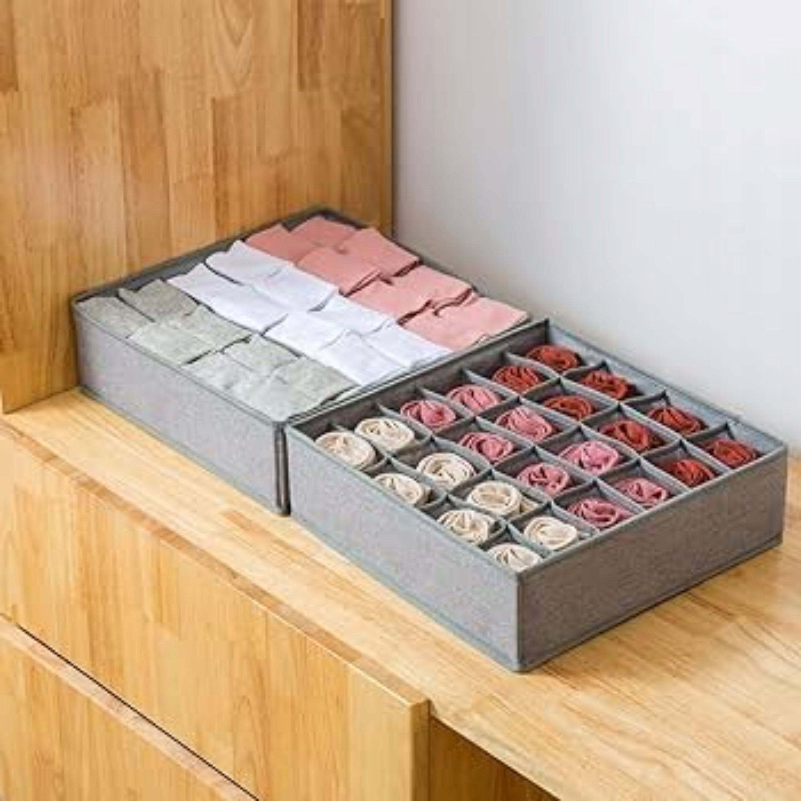 CLOSET ORGANIZER SOCK DRAWERS UNDERWEAR FOLDING 24 COMPARTMENTS Product width 30 cm