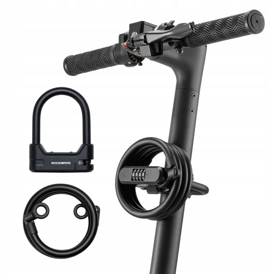 CLOSURE Bike scooter LOCK for 4 digit code black | ROCKBROS | Kind cord