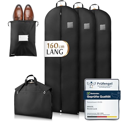 CLOTHES BAGS NONWOVEN FABRIC 120X60CM SUITS JACKETS FOR WARDROBE 5 PCS. Color multicolor