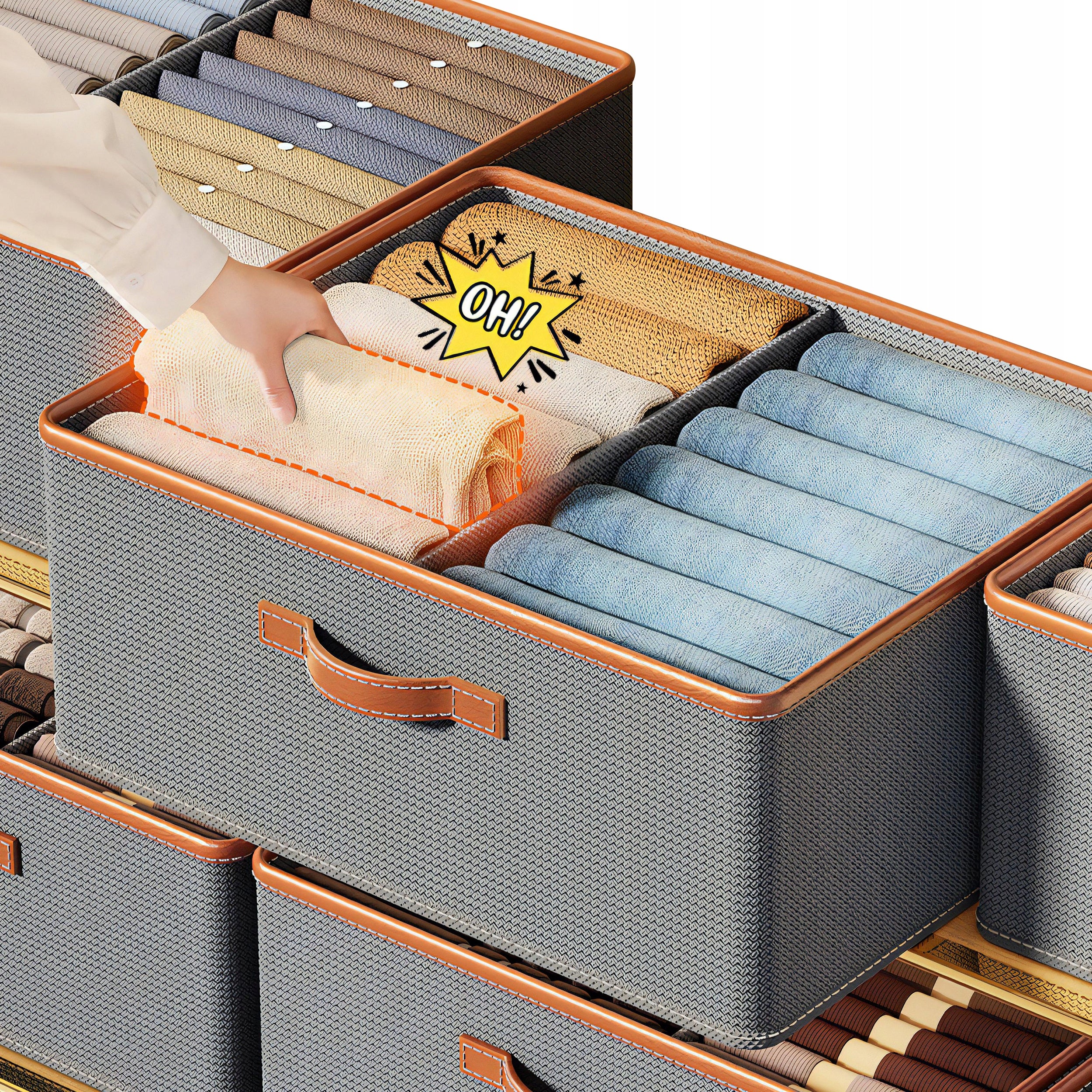 CLOTHES CLOSET DRAWER ORGANIZER UNDERWEAR SOCKS CONTAINER 50X40 Packaging status original