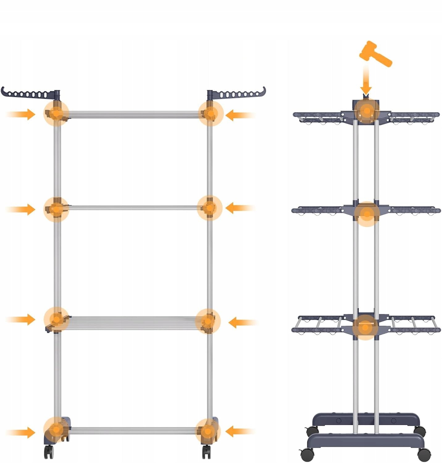 CLOTHES HANGER SET UP, SAVES SPACE,FOR TOWELS AND SOCKS Brand no brand