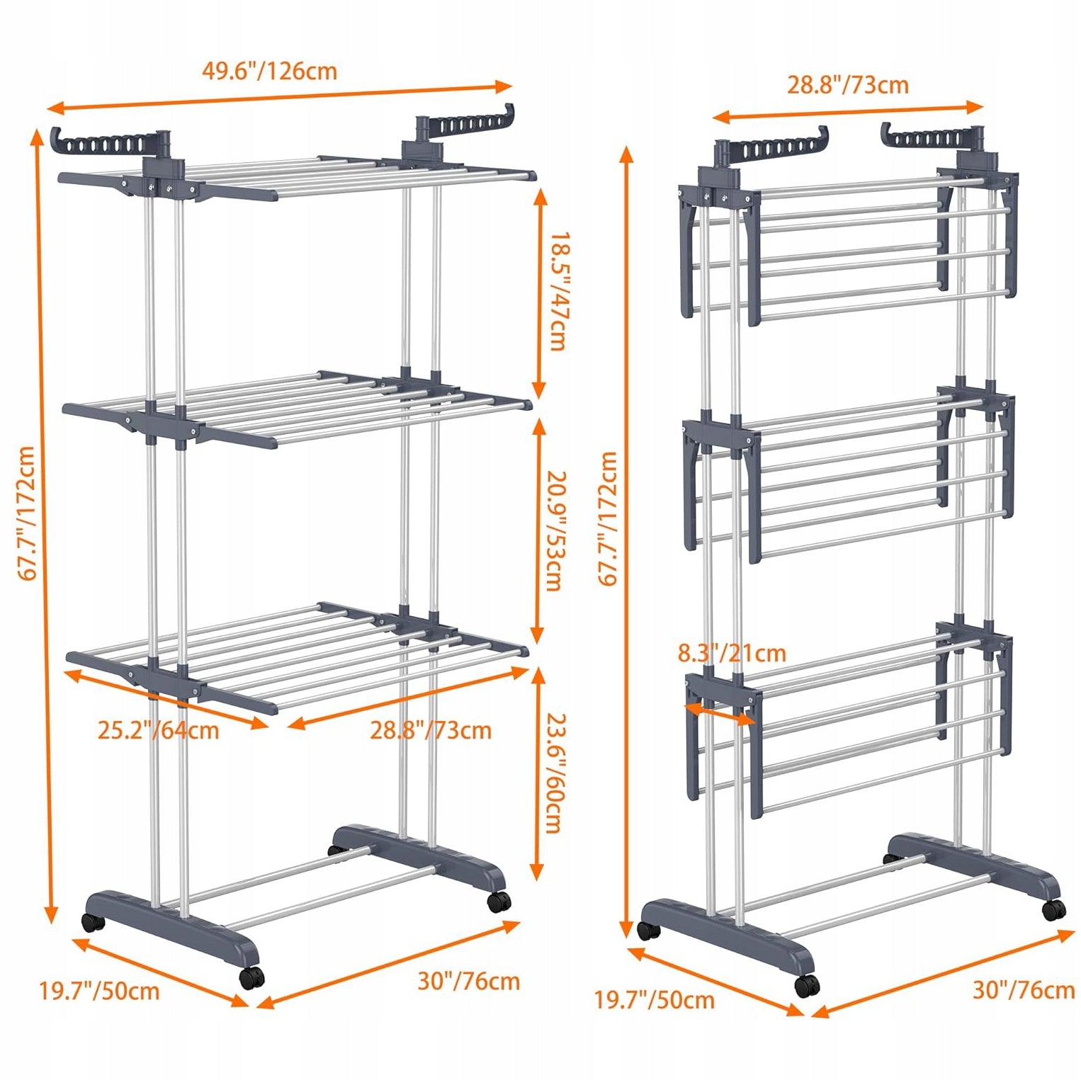 CLOTHES HANGER SET UP, SAVES SPACE,FOR TOWELS AND SOCKS Packaging status original