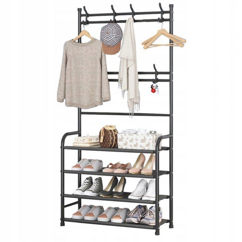 CLOTHES HANGER SHOES CLOTHES RACK METAL 152cm x 80cm x 26cm Brand Ecarla