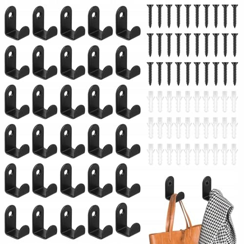 CLOTHES HANGERS BLACK METAL L 30 PIECES FOR BEDROOM HALLWAY Brand no brand