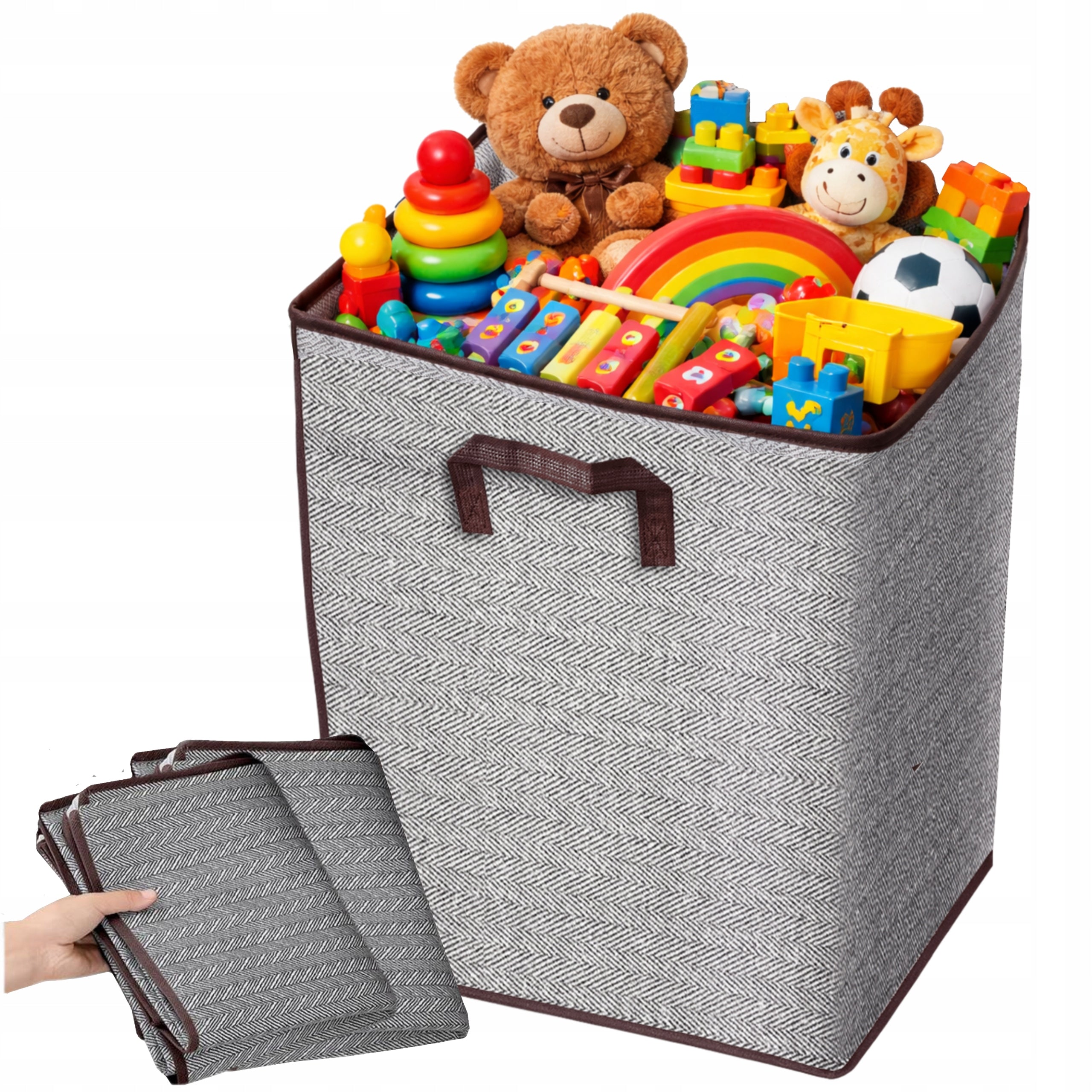 CLOTHES ORGANIZER FOLDING CONTAINER FOR STORAGE CABINET 39x39x44 80L