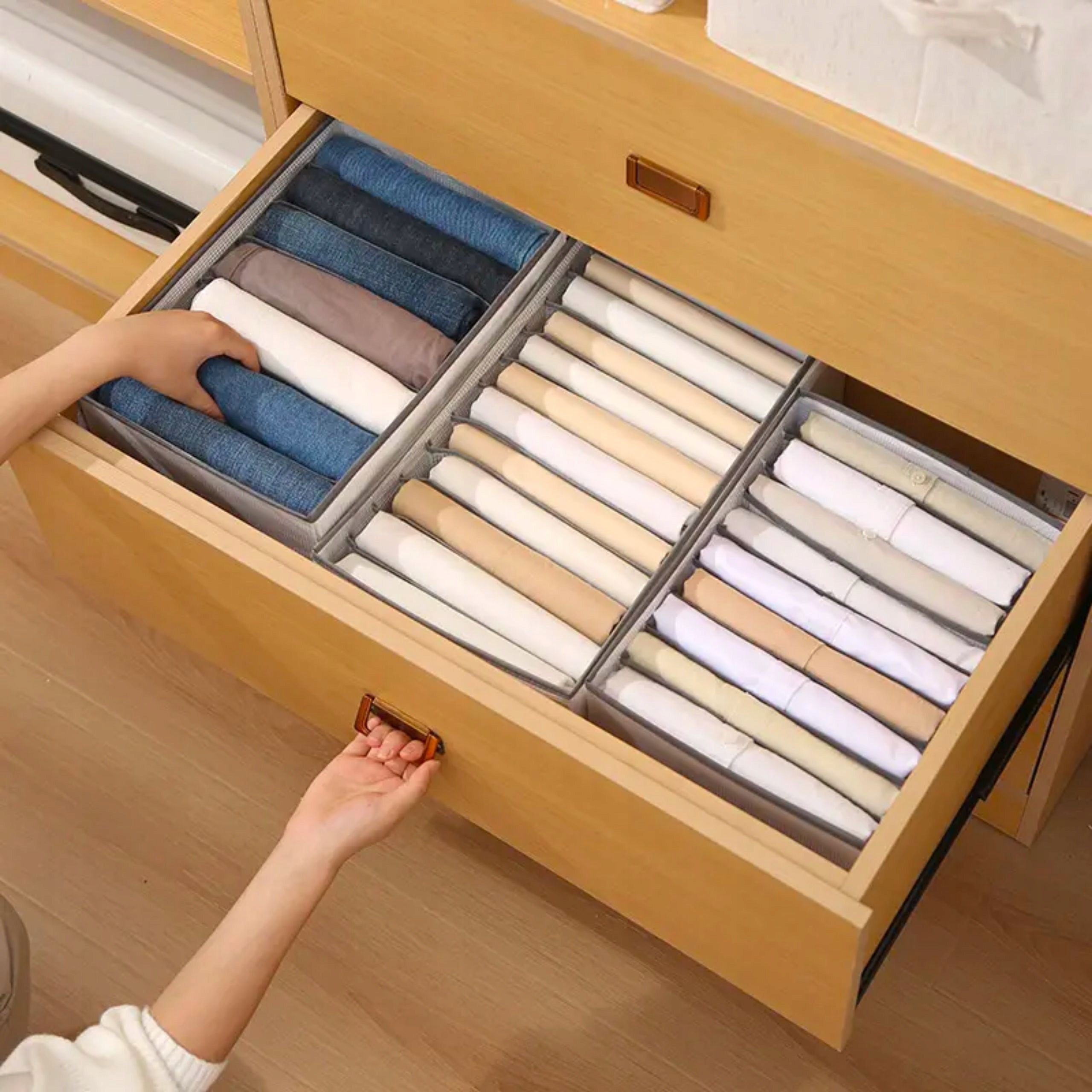 CLOTHES ORGANIZER FOR CLOSET DRAWER SEPARATOR WHITE 6 COMPARTMENTS Brand no brand