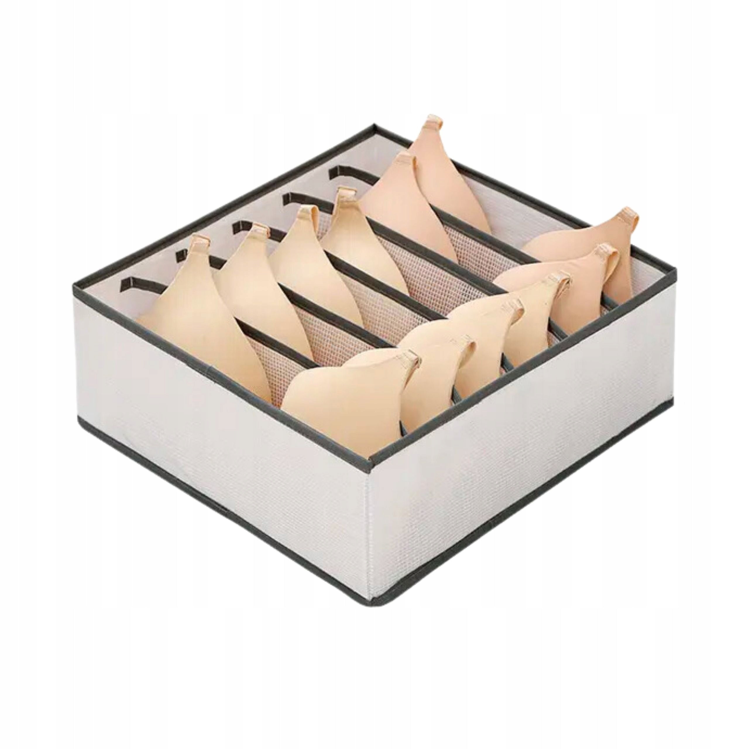 CLOTHES ORGANIZER FOR CLOSET DRAWER SEPARATOR WHITE 6 COMPARTMENTS