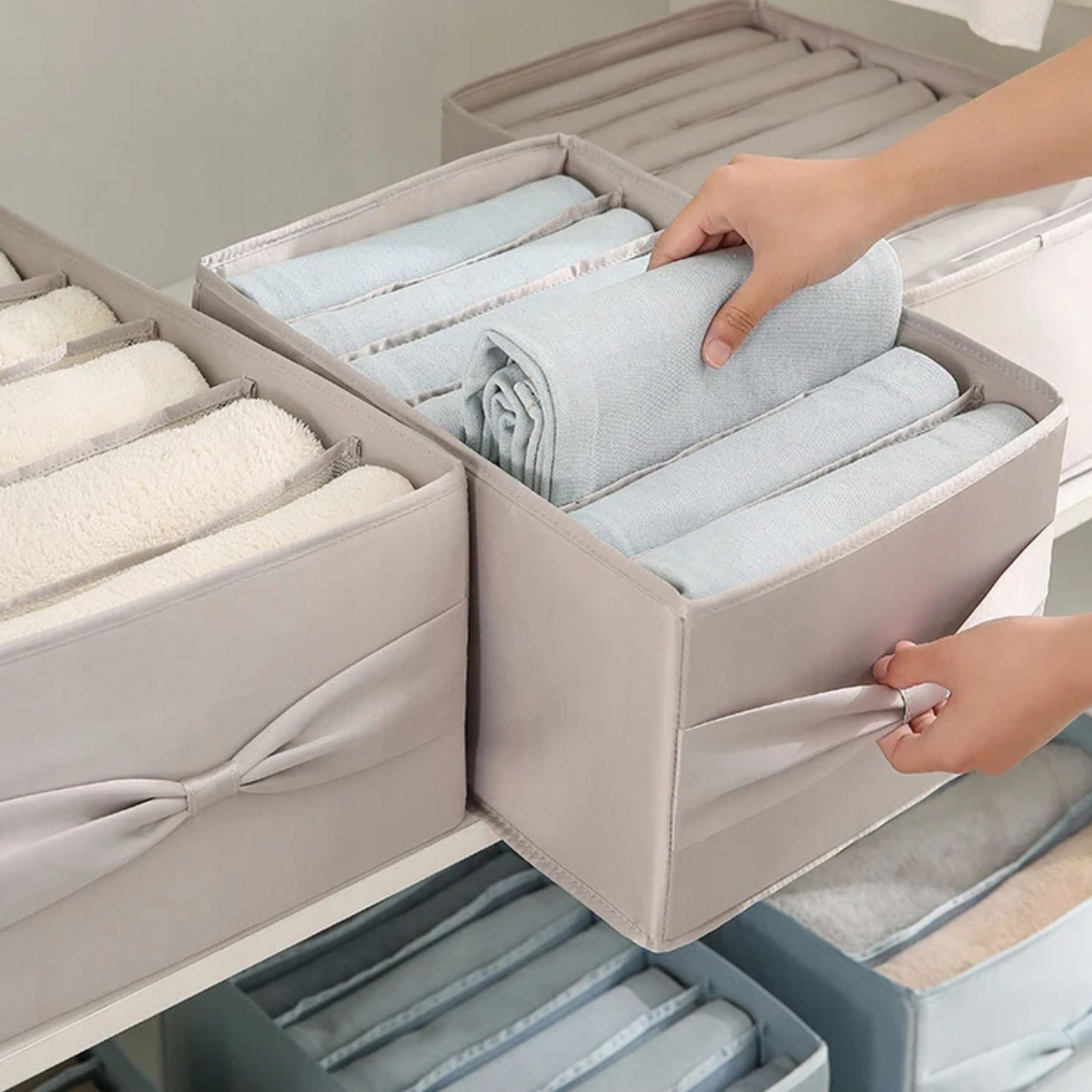 CLOTHES ORGANIZER FOR DRAWER CLOSET TOWEL SEPARATOR BLUE 5 P. Number of pieces 1 pcs