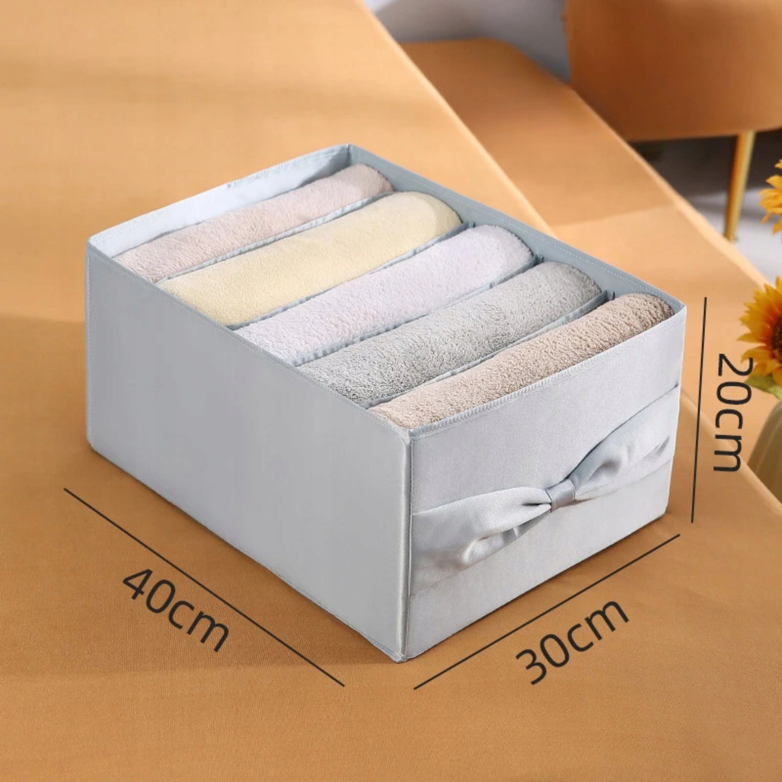 CLOTHES ORGANIZER FOR DRAWER CLOSET TOWEL SEPARATOR BLUE 5 P. Packaging status original