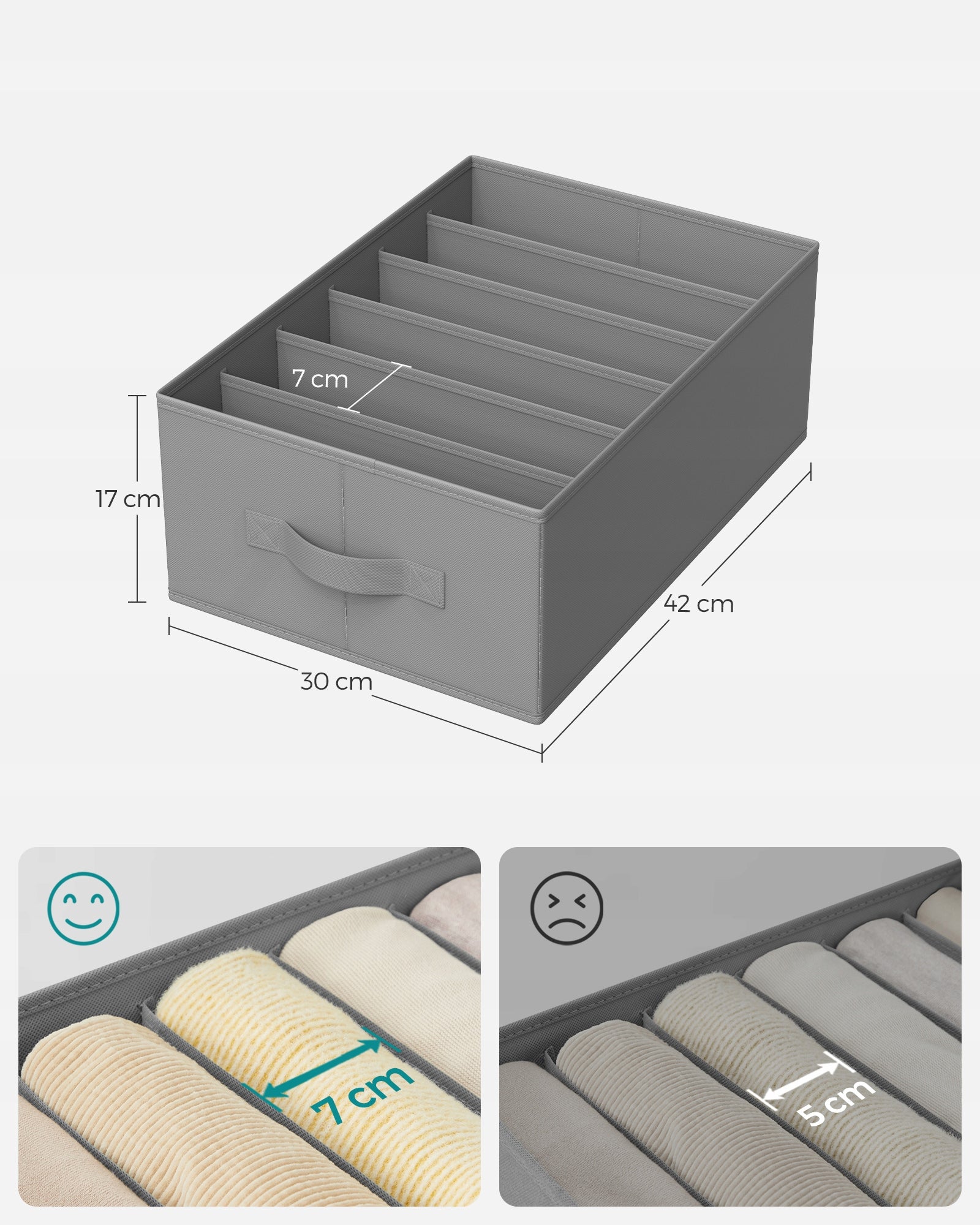 CLOTHES ORGANIZER FOR DRAWER WARDROBE GARGEROBY SET OF 2PCS Manufacturer code 2444