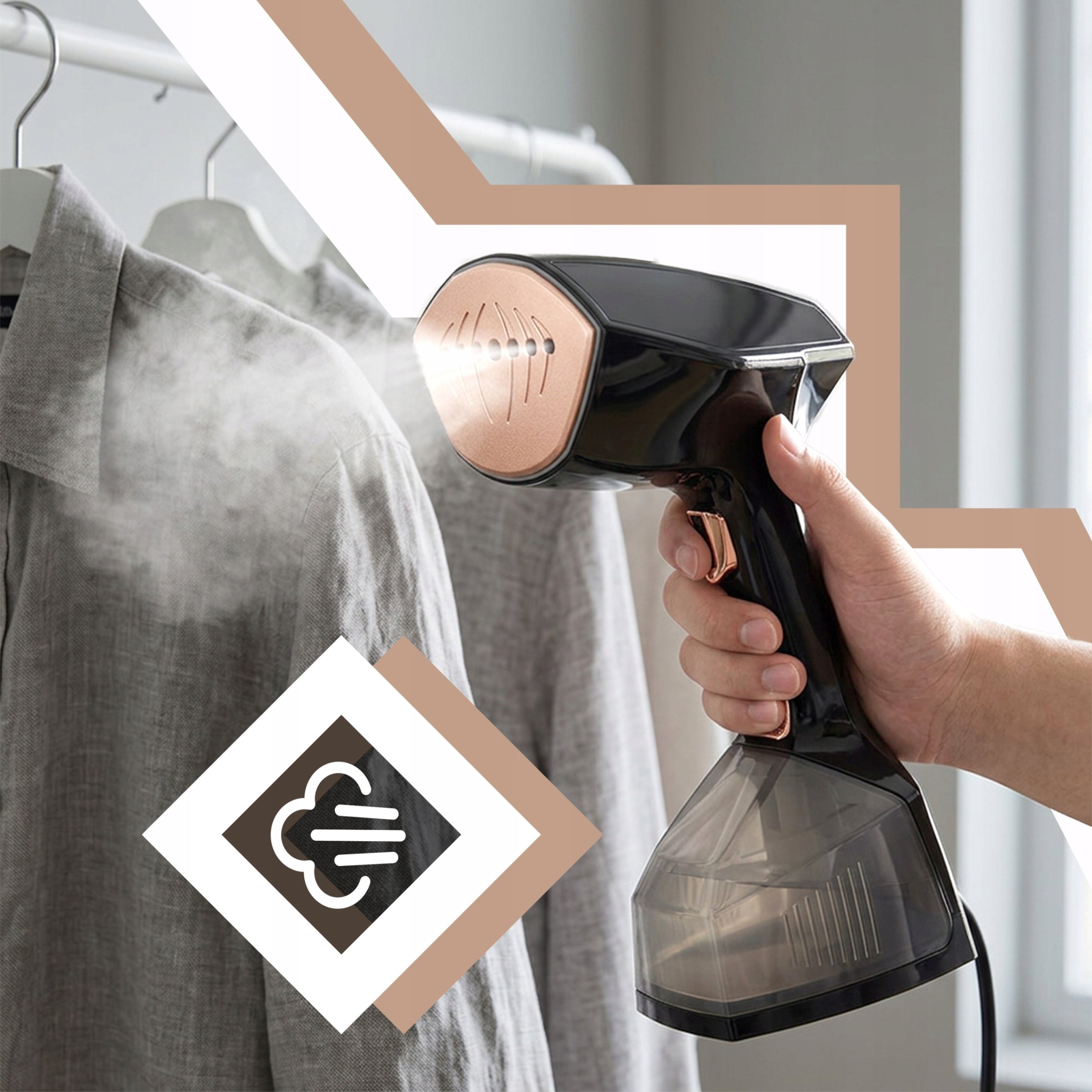 CLOTHES STEAMER 2000W 45G/M STEAMER STEAM IRON 300 ml STEAM CONTROL Brand RETOO