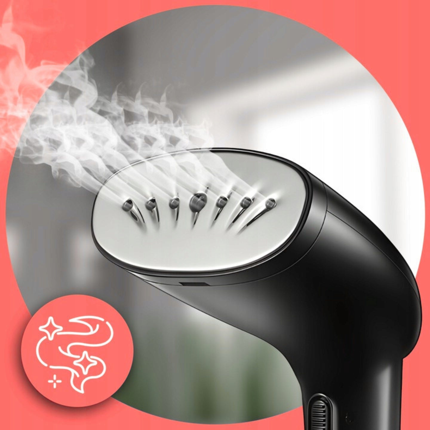 CLOTHES STEAMER HANDHELD STEAM IRON STEAM ADJUSTMENT HIGH POWER 1500W Packaging status original