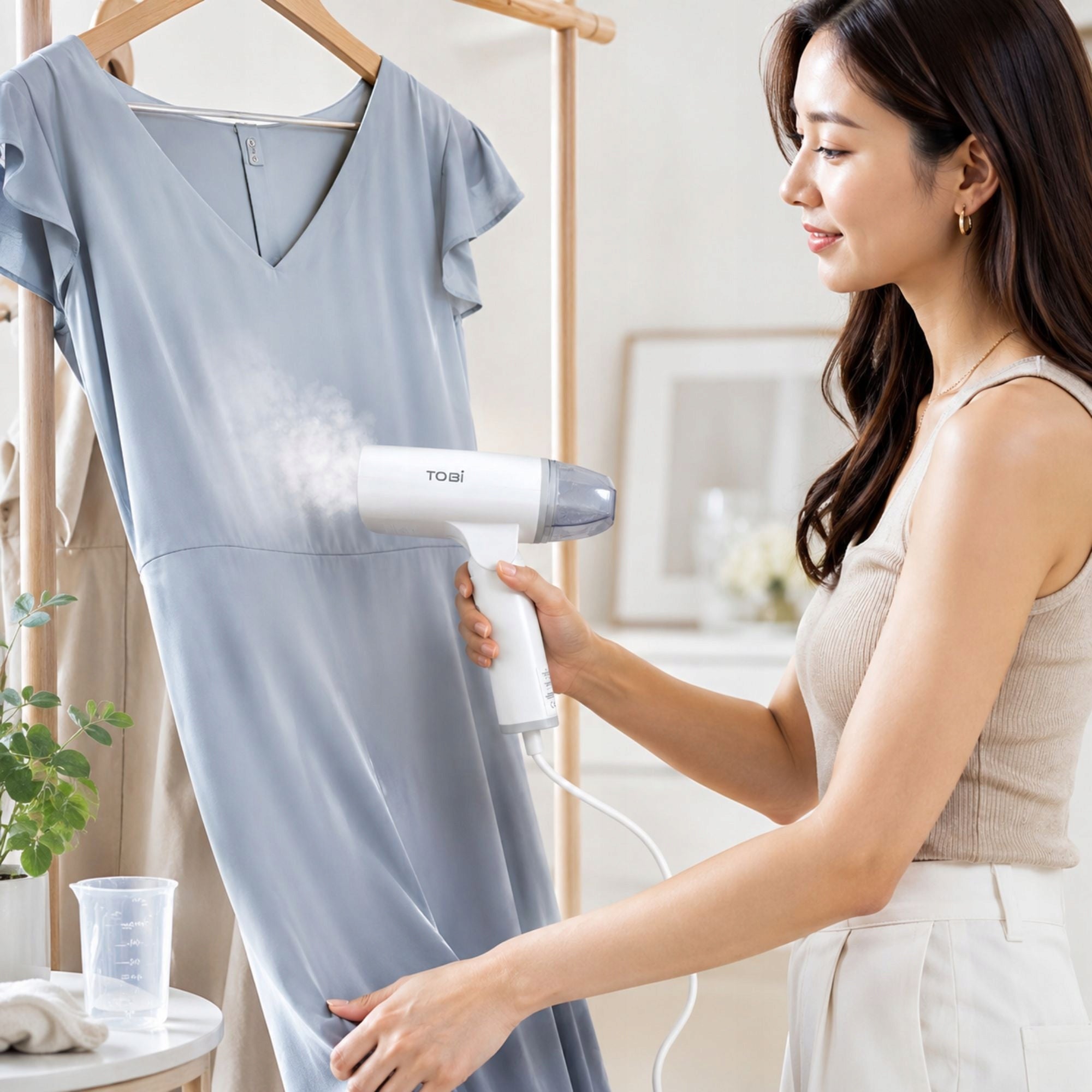 CLOTHES STEAMER STEAM IRON HANDHELD STEAMER 1500W FOLDING Packaging status original