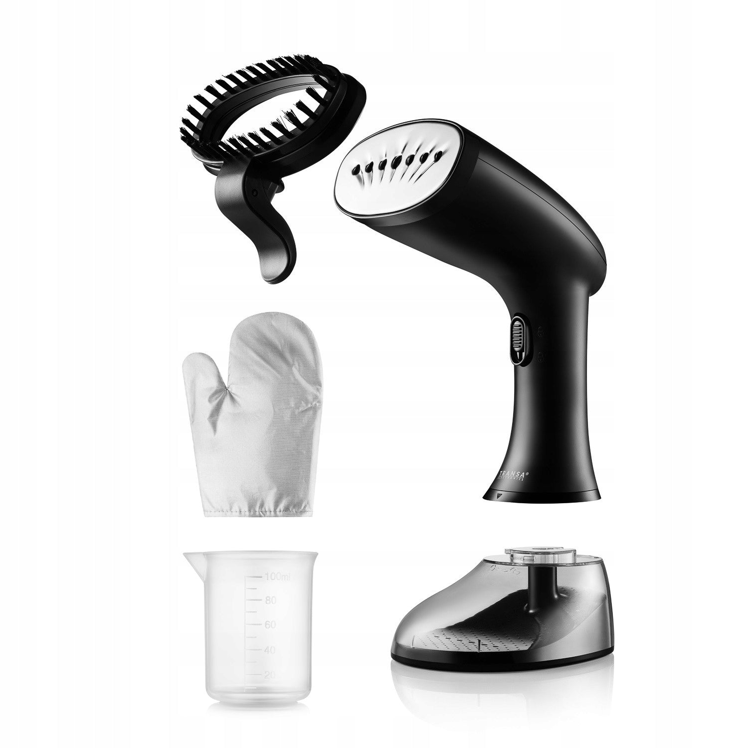 CLOTHES STEAMER STEAM IRON MANUAL STEAM ADJUSTMENT 7 NOZZLES 380ml 2000W Brand Transa Electronics