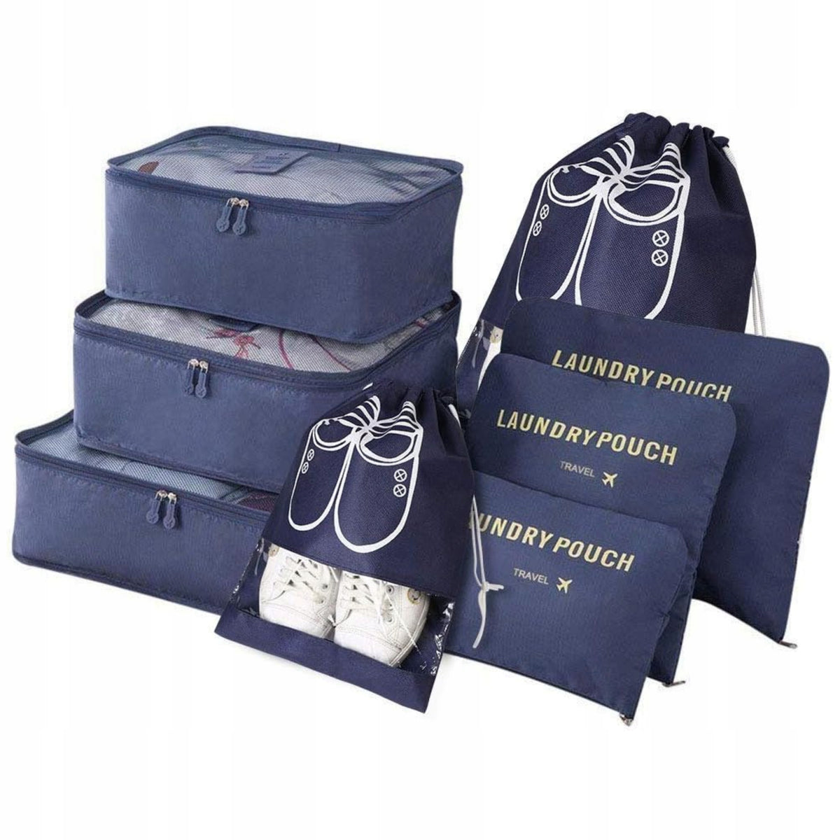 CLOTHES STORAGE BAG x8 TRAVEL CLOTHES ORGANIZER SET