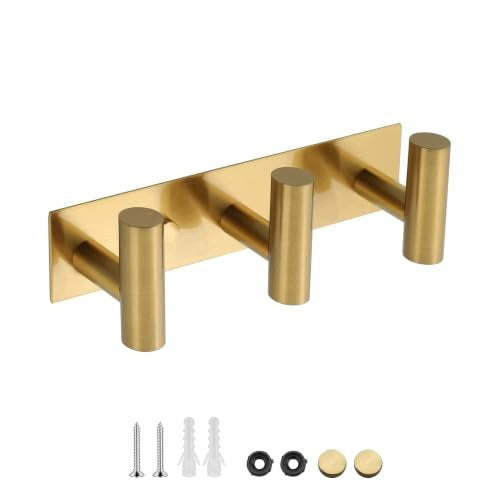 CLOTHES WALL HANGER 3 HOOKS STAINLESS STEEL FOR HALLWAY Brand no brand