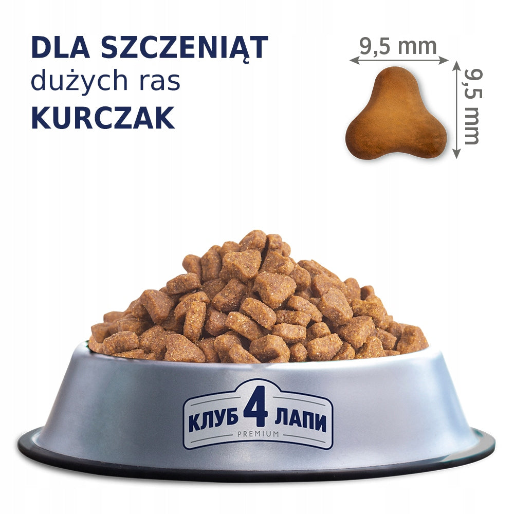 CLUB 4 PAWS Premium Puppies Dry Food Chicken for Large Breed Puppies 14kg Manufacturer code 4820083909689