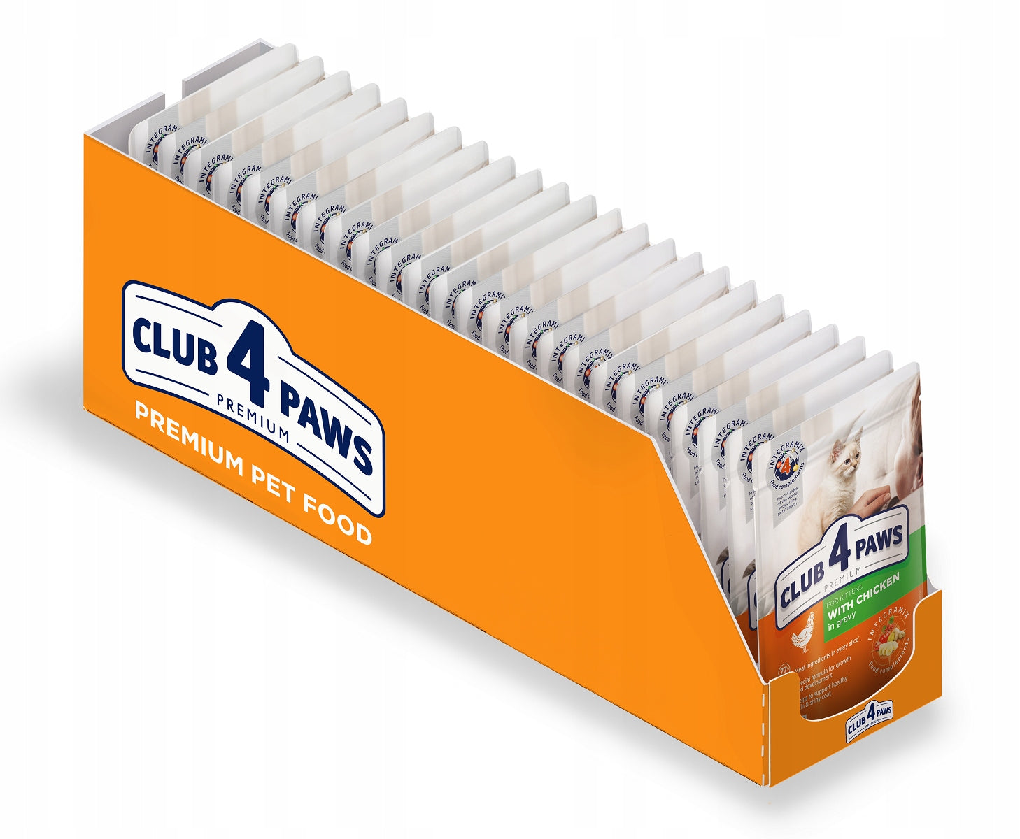 CLUB 4 PAWS Premium Wet Food for Kittens - Chicken in Sauce 80 g Packaging status original