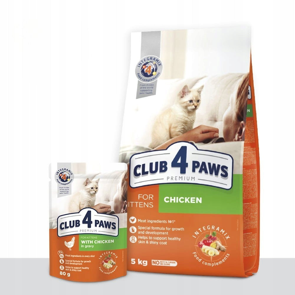 CLUB 4 PAWS Premium dry food for kittens - chicken 5 kg Brand Club 4 Paws Premium