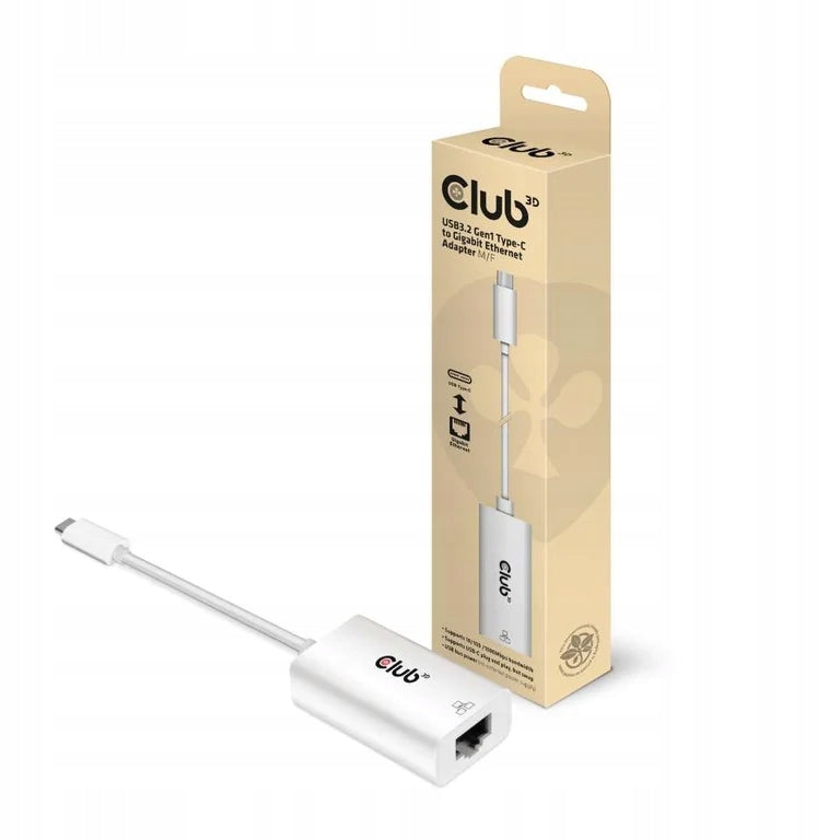 CLUB3D CAC-1519 USB-C RJ-45 Cable Adapter White