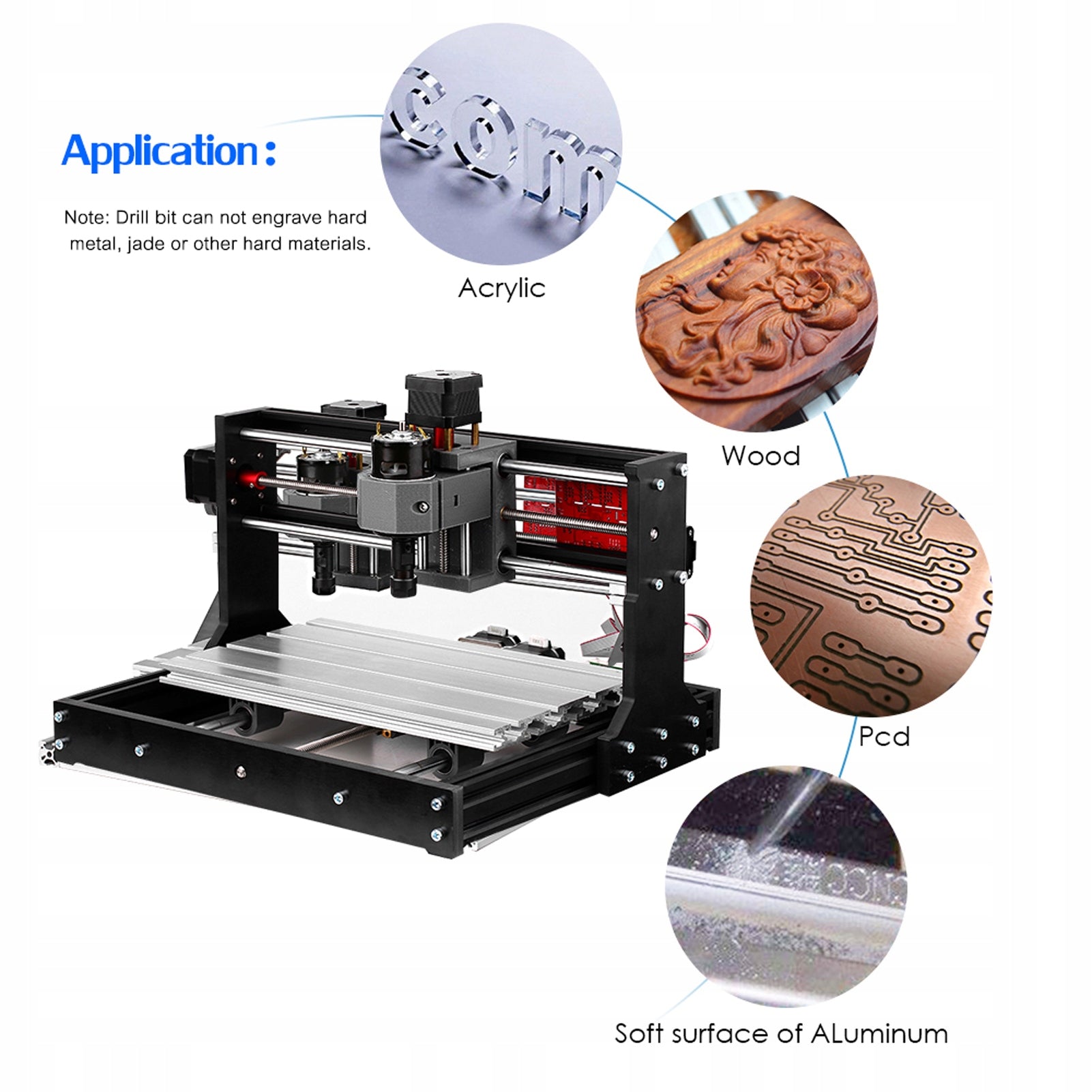 CNC 30x18 Pro Engraving Machine Set GLBL MINI Engraving with ER11 Spindle PR Brand no brand