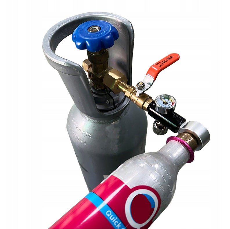 CO2 refill station for Sodastream DUO cylinders with quick coupler and valve Brand no brand