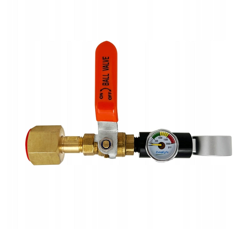 CO2 refill station for Sodastream DUO cylinders with quick coupler and valve Kind brewing module
