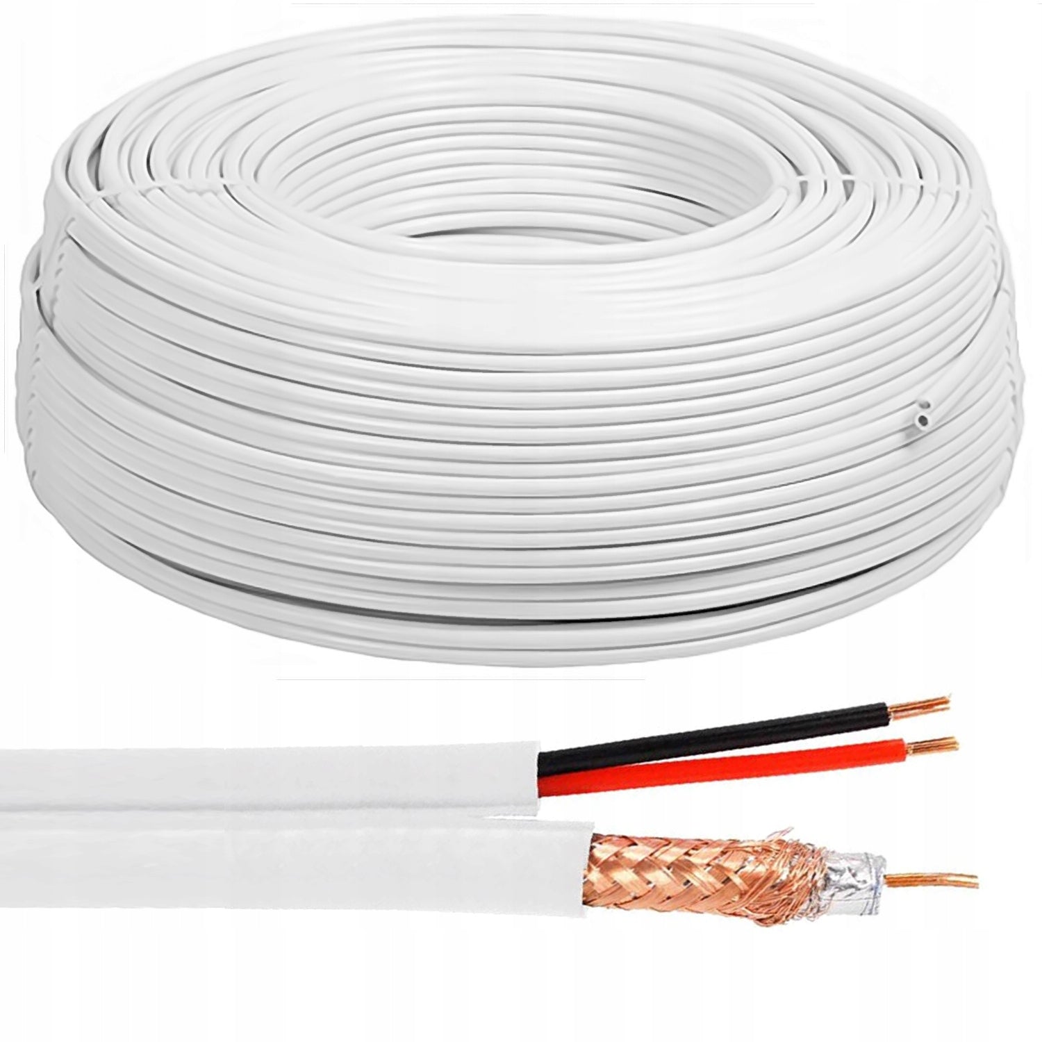 COAXIAL MONITORING CABLE+ POWER SUPPLY 100m YWDX for CCTV monitoring