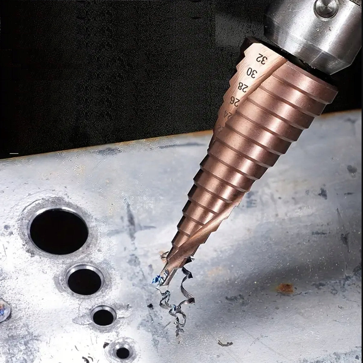 COBALT DRILL BITS CONICAL FOR STEEL METAL SET HSS CO/M35 Purpose for sheet metal for wood for metal for plastic universal