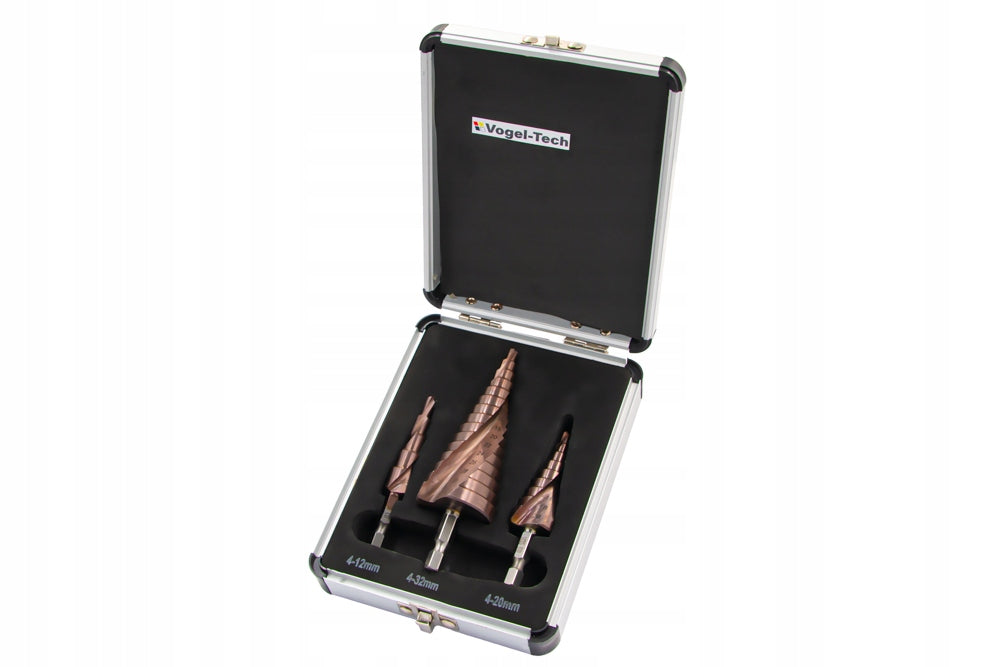 COBALT DRILL BITS STEP CONICAL FOR METAL STEEL SET HSS-Co 3 pieces EAN (GTIN) 5907001510406