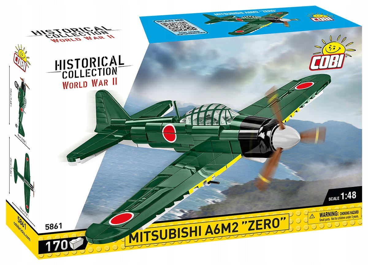 Konstruktorius Cobi Mitsubishi A6M2 Zero 1/48 5861, 170 d.